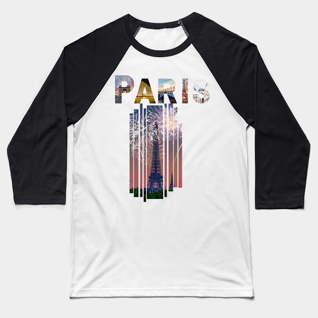 I Love Paris Baseball T-Shirt by DarioNelaj